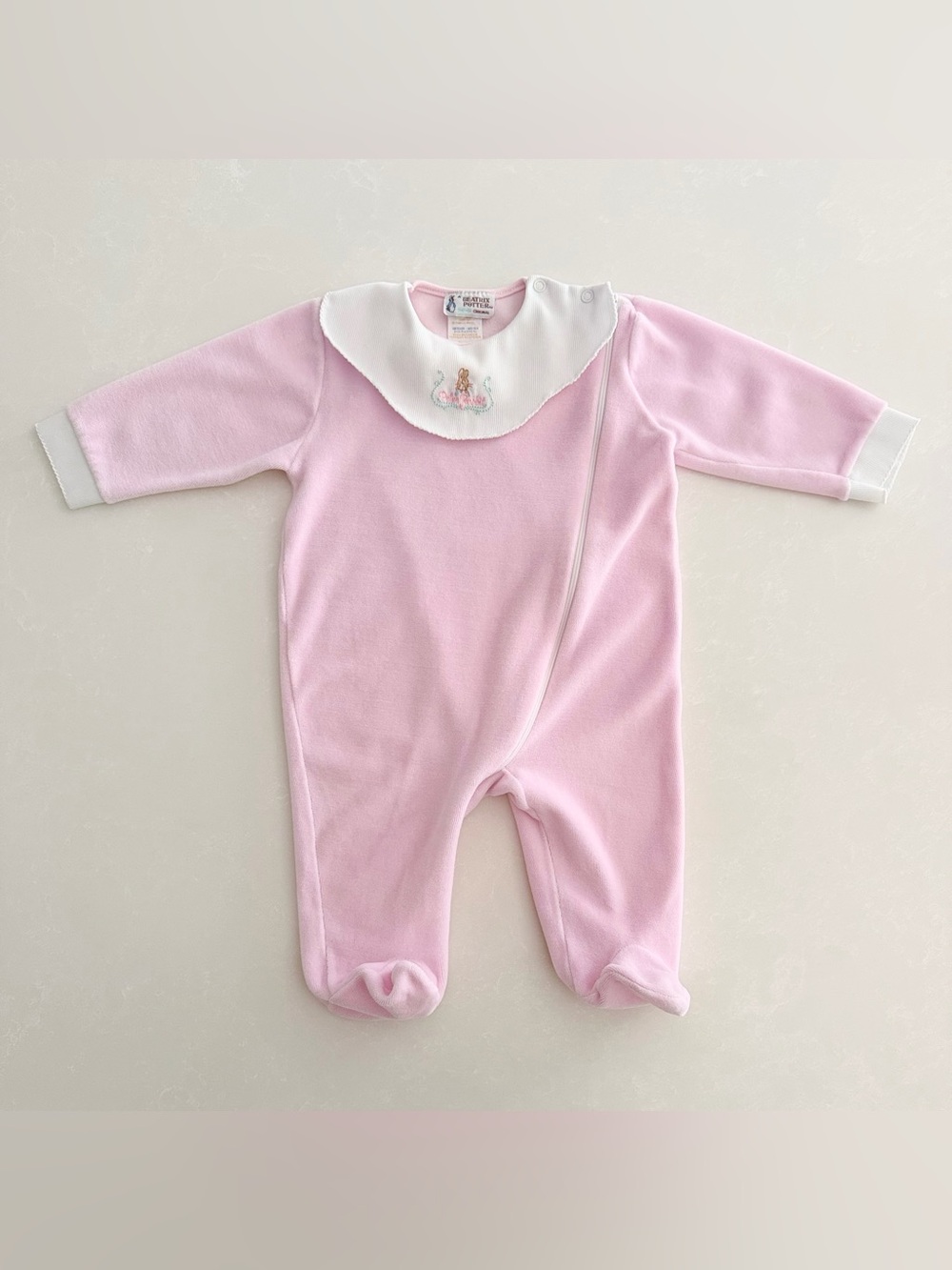 Vintage Beatrix Potter “Peter Rabbit” Velour Baby Sleeper• Size M/20lbs